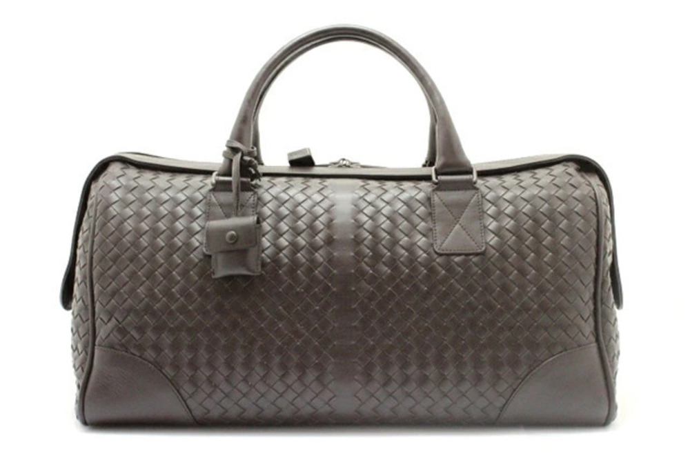 BOTTEGA VENETA Intrecciato Boston Bag Calf Brown